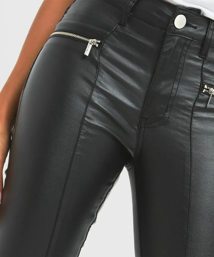 Women Joe Browns Rock Chick Leather Look Trousers Black Women Joe Browns Rock Chick Leather Look Trousers Black