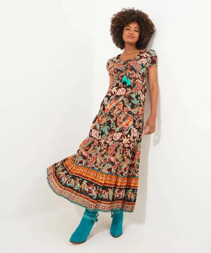 Women Joe Browns Saffron Border Print Dress Multi