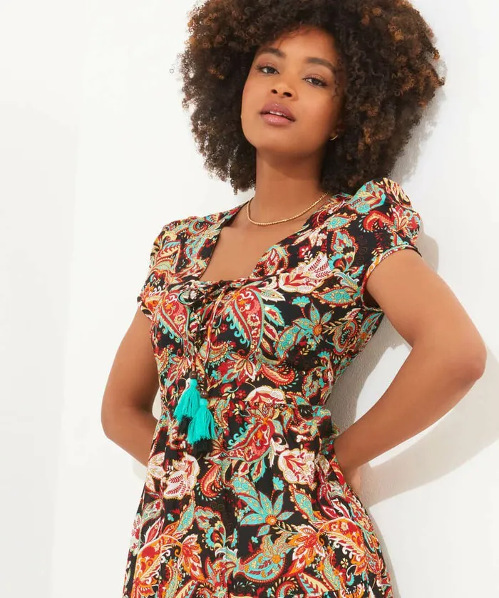 Women Joe Browns Saffron Border Print Dress Multi Women Joe Browns Saffron Border Print Dress Multi