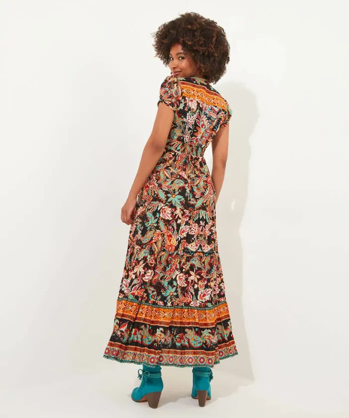 Women Joe Browns Saffron Border Print Dress Multi Women Joe Browns Saffron Border Print Dress Multi