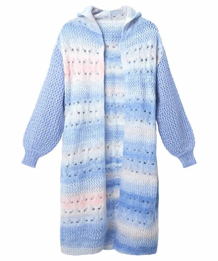 Women Joe Browns Sloe Joes Ombre Knit Longline Cardigan Blue Women Joe Browns Sloe Joes Ombre Knit Longline Cardigan Blue