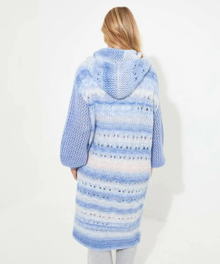 Women Joe Browns Sloe Joes Ombre Knit Longline Cardigan Blue Women Joe Browns Sloe Joes Ombre Knit Longline Cardigan Blue