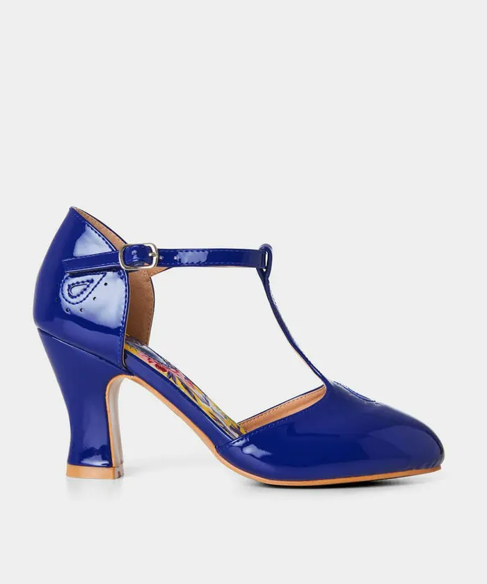 Women Joe Browns Sunday Best Patent TBar Shoes French Navy