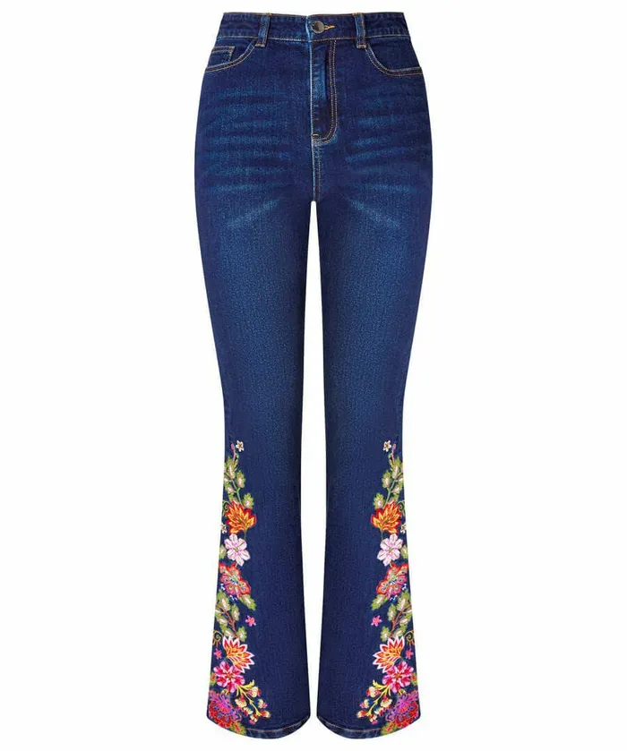 Women Joe Browns Valentina Embroidered Jeans Blue Women Joe Browns Valentina Embroidered Jeans Blue