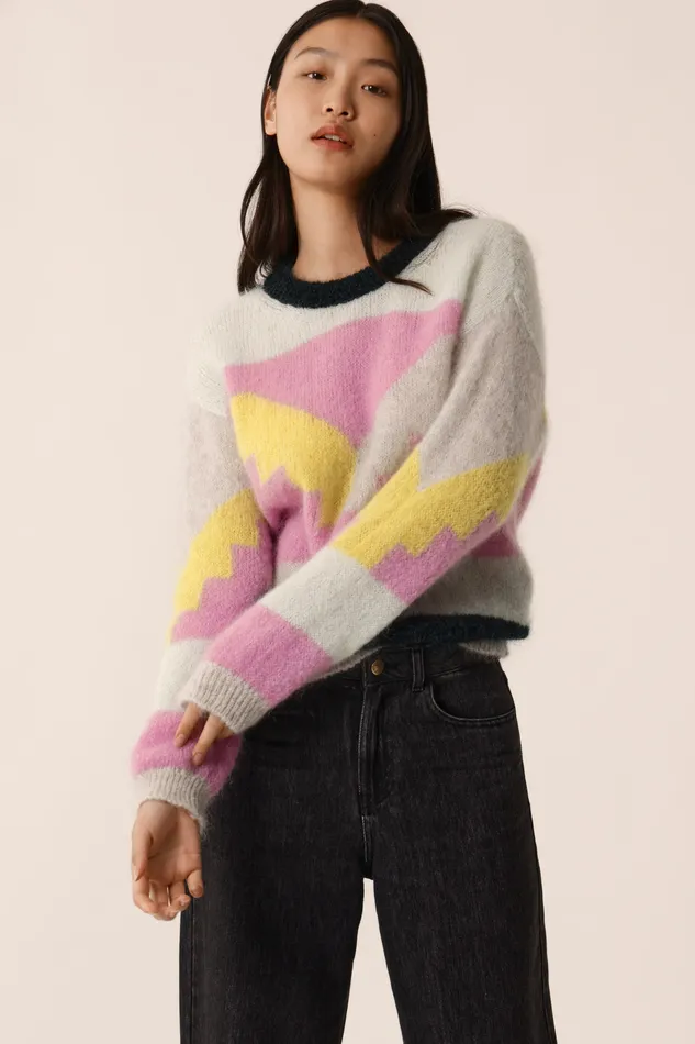 Women Jumper Alto BlossomLuciole Pull Mohair Multicolore Des Petits Hauts Jumpers and Cardigans