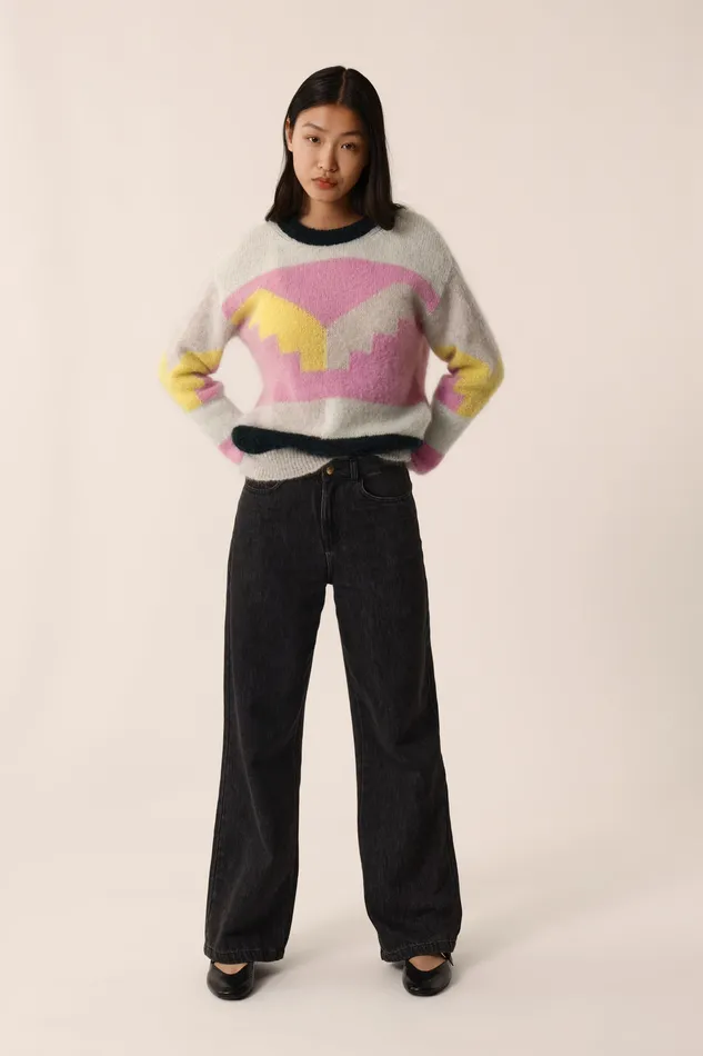 Women Jumper Alto BlossomLuciole Pull Mohair Multicolore Des Petits Hauts Jumpers and Cardigans