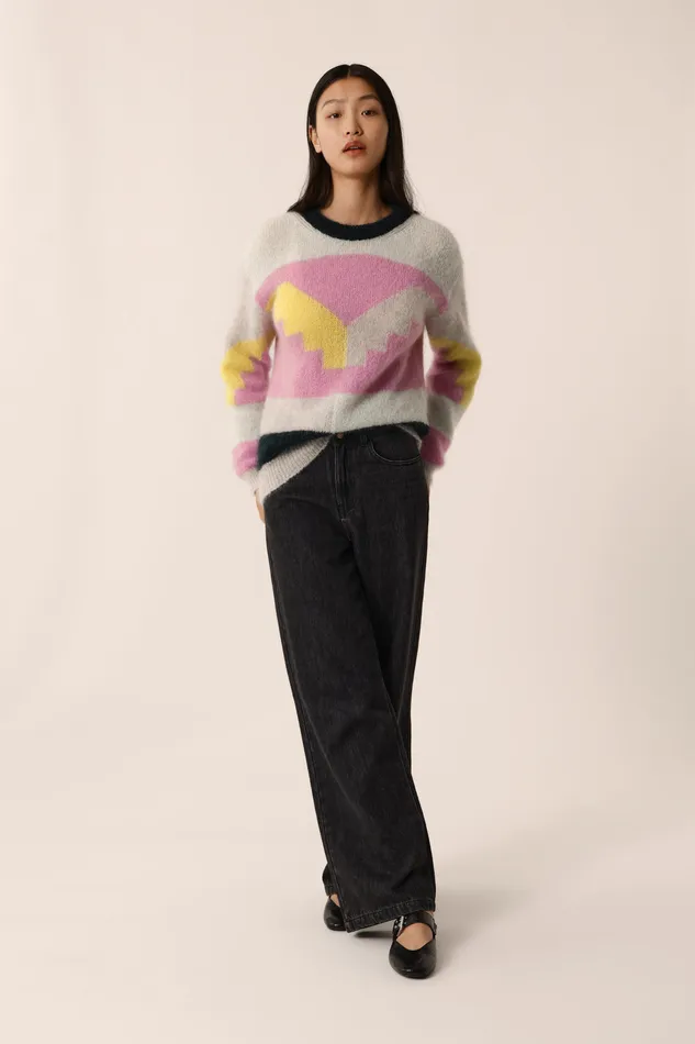 Women Jumper Alto BlossomLuciole Pull Mohair Multicolore Des Petits Hauts Jumpers and Cardigans