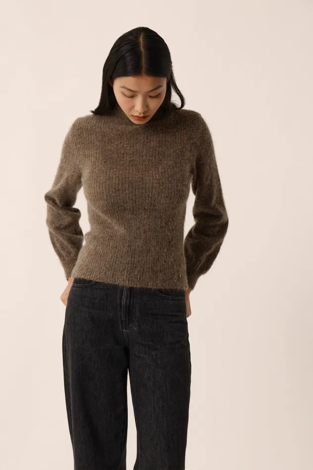 Women Jumper Annette Galet Pull Alpaga Superfine Gris Beige Des Petits Hauts Jumpers and Cardigans Women Jumper Annette Galet Pull Alpaga Superfine Gris Beige Des Petits Hauts Jumpers and Cardigans
