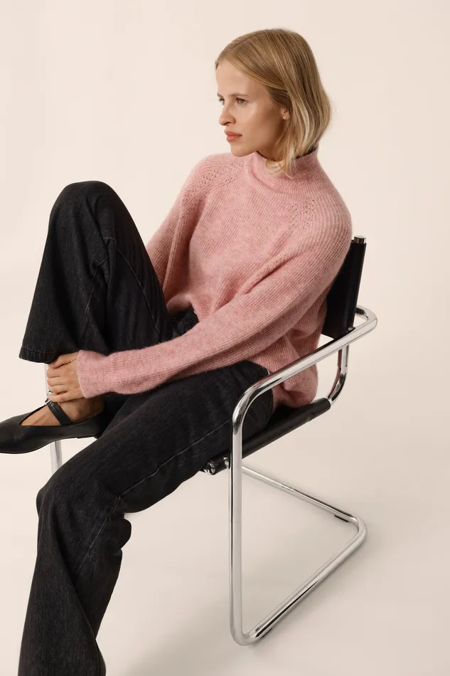 Women Jumper Bergamote Poudre Pull Alpaga Superfine Rose Clair Des Petits Hauts Jumpers and Cardigans