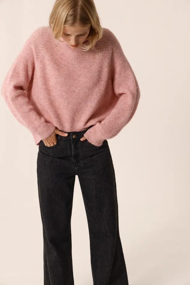 Women Jumper Bergamote Poudre Pull Alpaga Superfine Rose Clair Des Petits Hauts Jumpers and Cardigans