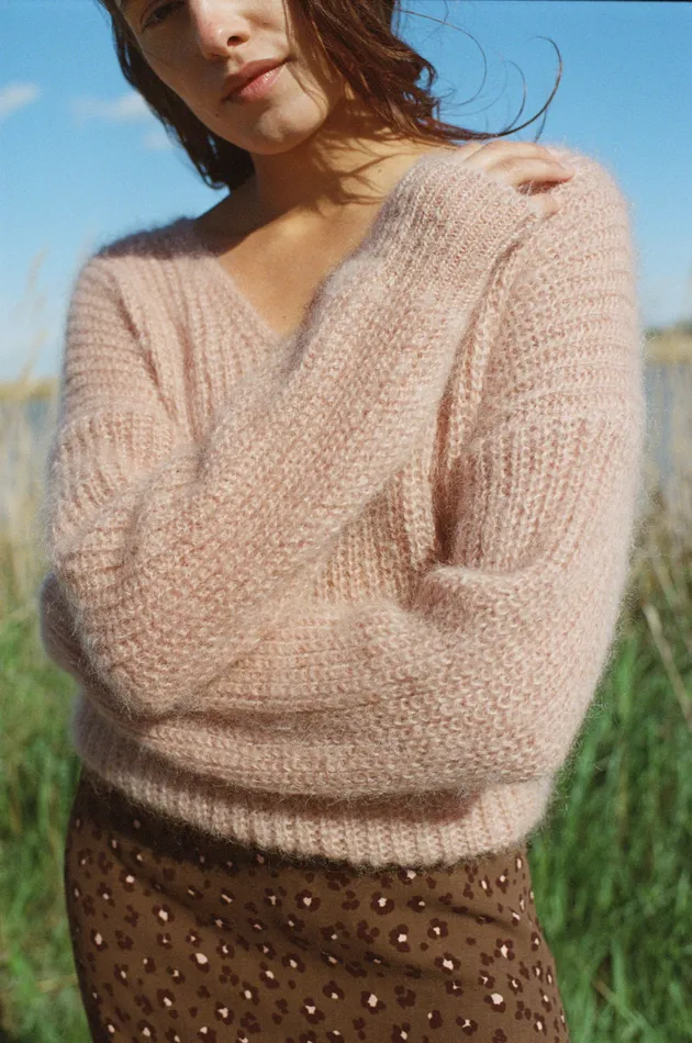 Women Jumper Charlie Naturel Pull Mohair Beige Des Petits Hauts Jumpers and Cardigans