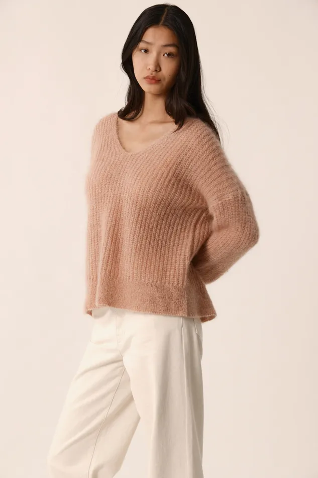 Women Jumper Charlie Naturel Pull Mohair Beige Des Petits Hauts Jumpers and Cardigans