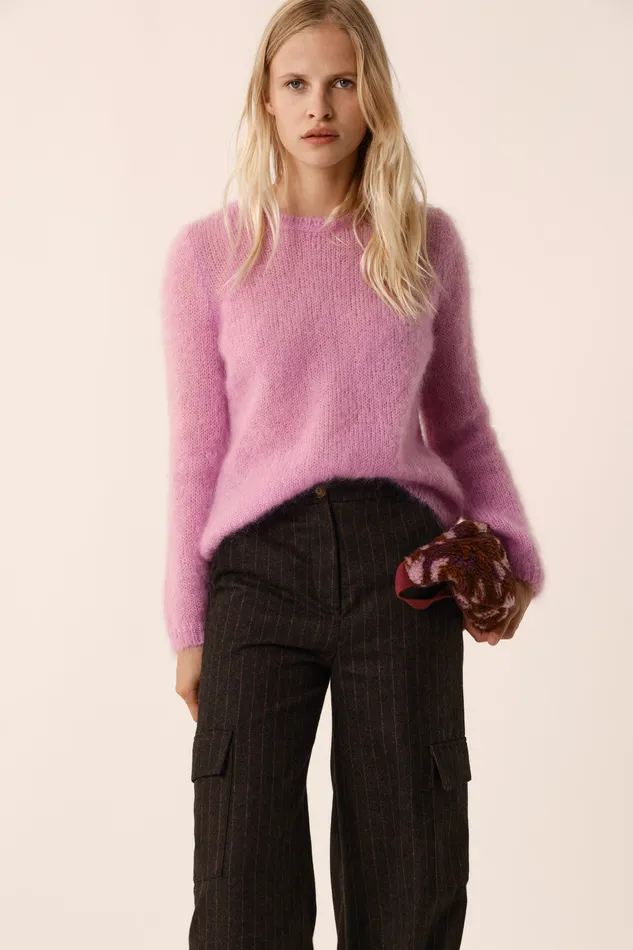 Women Jumper Chouky Blossom Pull Mohair Rose Mauve Des Petits Hauts Jumpers and Cardigans Women Jumper Chouky Blossom Pull Mohair Rose Mauve Des Petits Hauts Jumpers and Cardigans