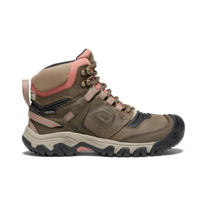 Women KEEN Boots Waterproof GreyOlive Hiking Boots 8211 Ridge Flex Mid