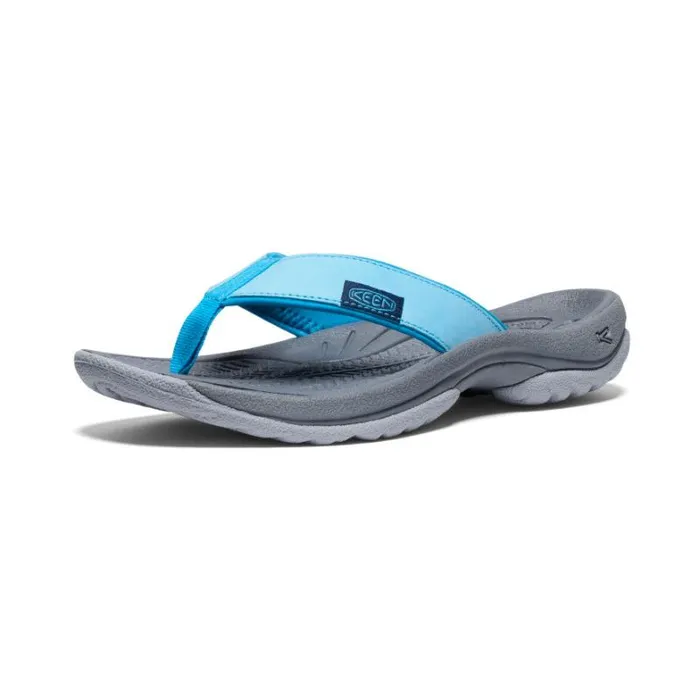 Women KEEN Casual Kona Flip Blue AtollBlue Danube Leather FlipFlop Women KEEN Casual Kona Flip Blue AtollBlue Danube Leather FlipFlop