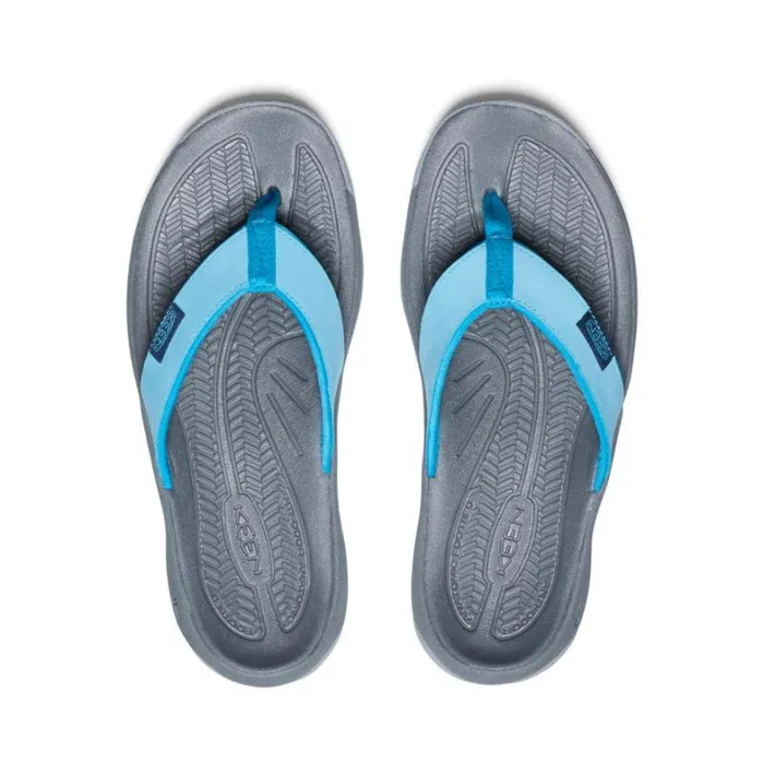 Women KEEN Casual Kona Flip Blue AtollBlue Danube Leather FlipFlop Women KEEN Casual Kona Flip Blue AtollBlue Danube Leather FlipFlop