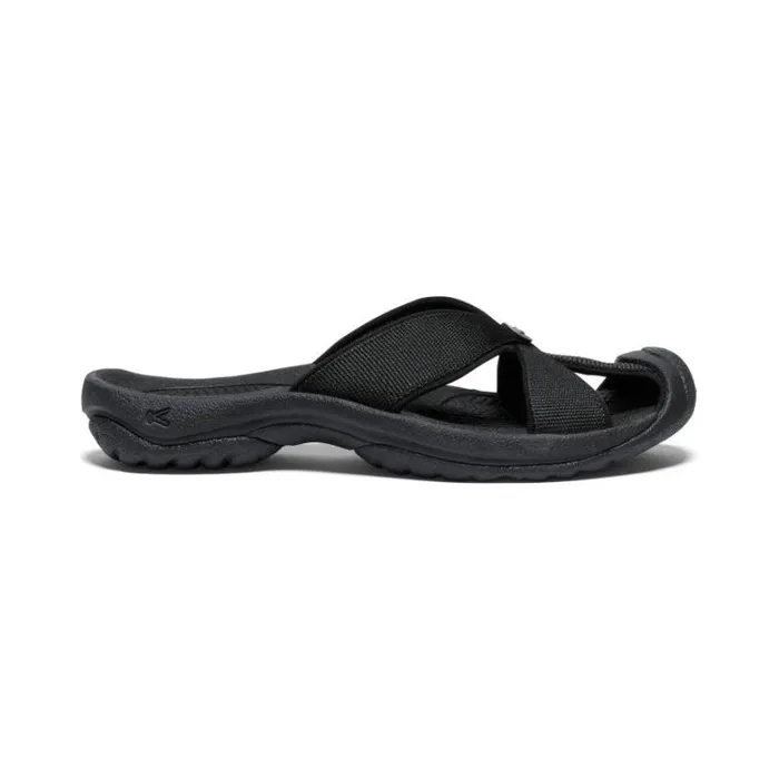 Women KEEN Water Bali BlackSteel Grey Leather FlipFlop