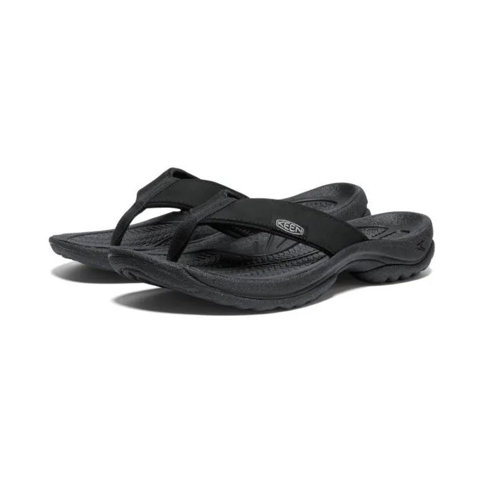 Women KEEN Water Kona Flip BlackVapor Leather FlipFlop Women KEEN Water Kona Flip BlackVapor Leather FlipFlop