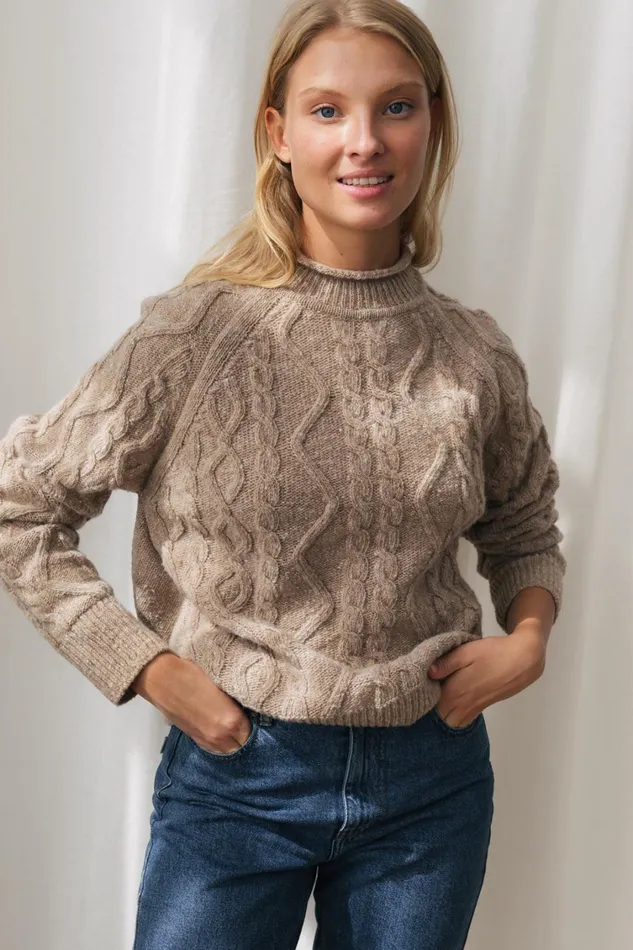 Women Knits Women 8211 Baltimore 8211 Beige TWOTHIRDS Knits