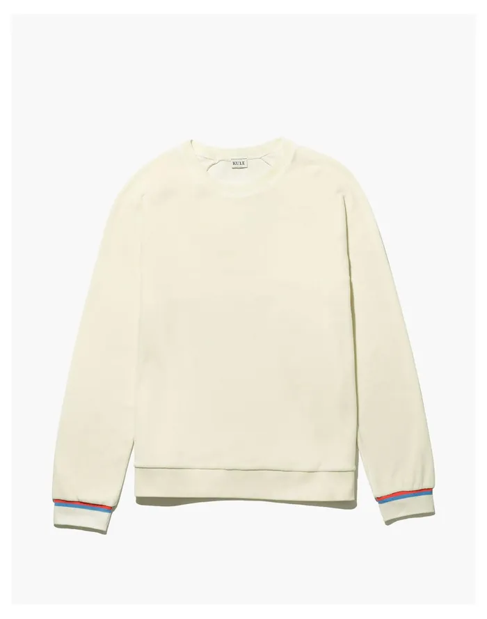 Women Kule The Velour Franny Cream Cream Madewell Sweatshirts and Sweatpants