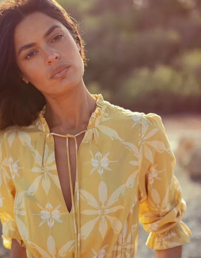 Women La Galeria Elefante Print Dress Yellow Monsoon Dresses