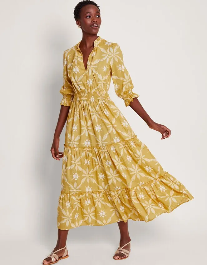 Women La Galeria Elefante Print Dress Yellow Monsoon Dresses