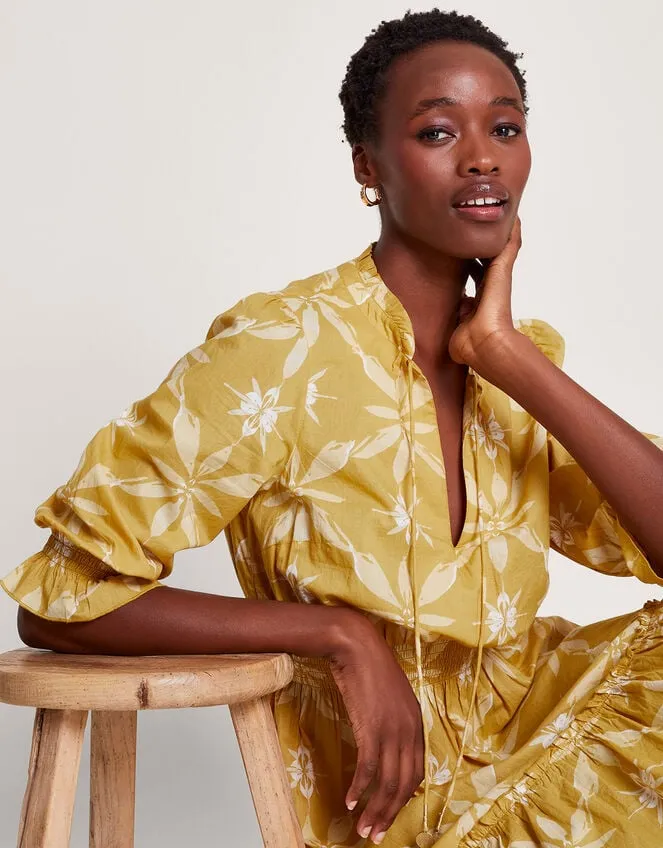 Women La Galeria Elefante Print Dress Yellow Monsoon Dresses