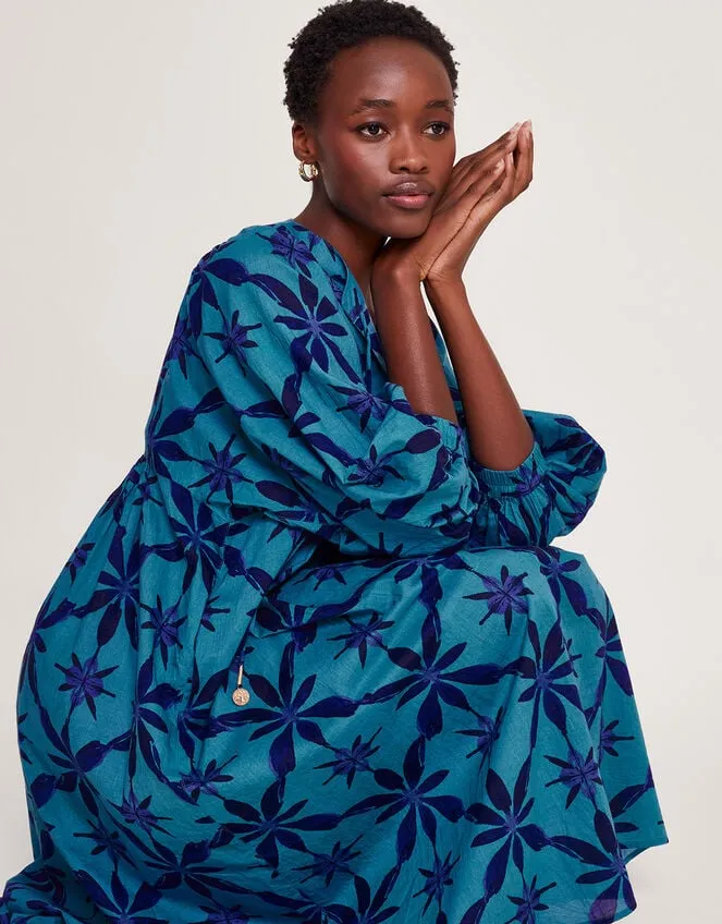 Women La Galeria Elefante Smock Dress Blue Monsoon Dresses