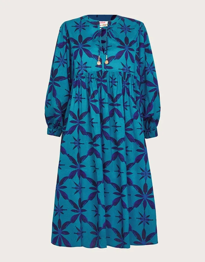 Women La Galeria Elefante Smock Dress Blue Monsoon Dresses