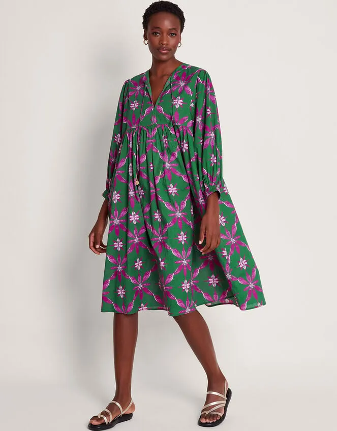 Women La Galeria Elefante Smock Dress Green Monsoon Dresses