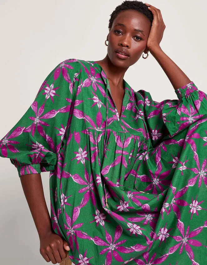 Women La Galeria Elefante Smock Dress Green Monsoon Dresses