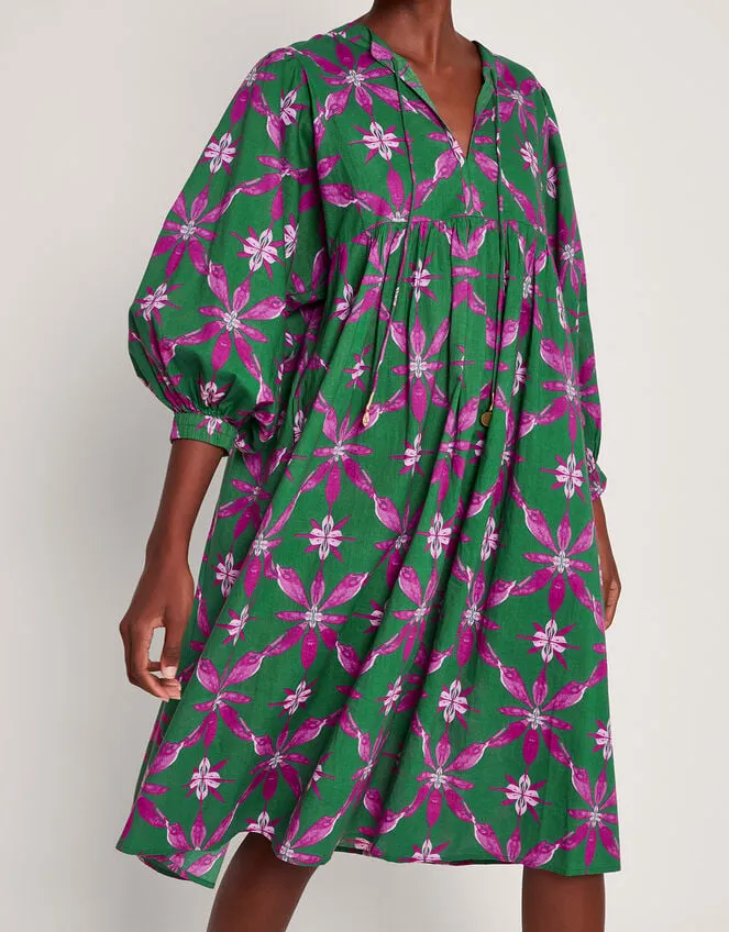 Women La Galeria Elefante Smock Dress Green Monsoon Dresses