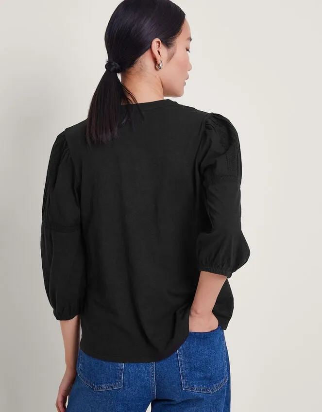 Women Larissa Lace Trim Top Black Monsoon Tops and Blouses