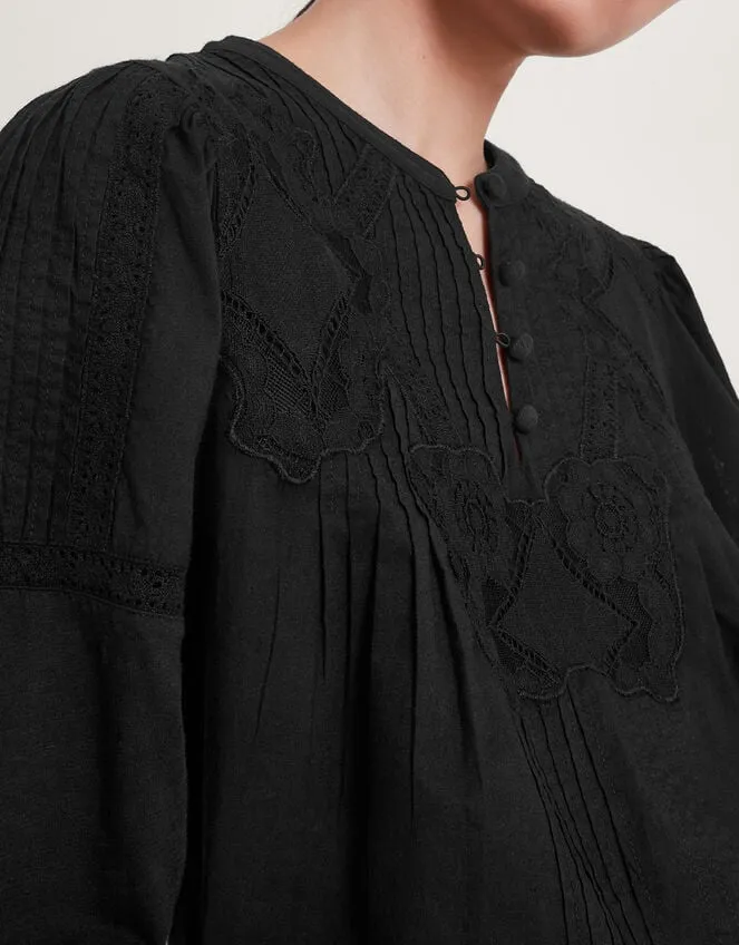Women Larissa Lace Trim Top Black Monsoon Tops and Blouses
