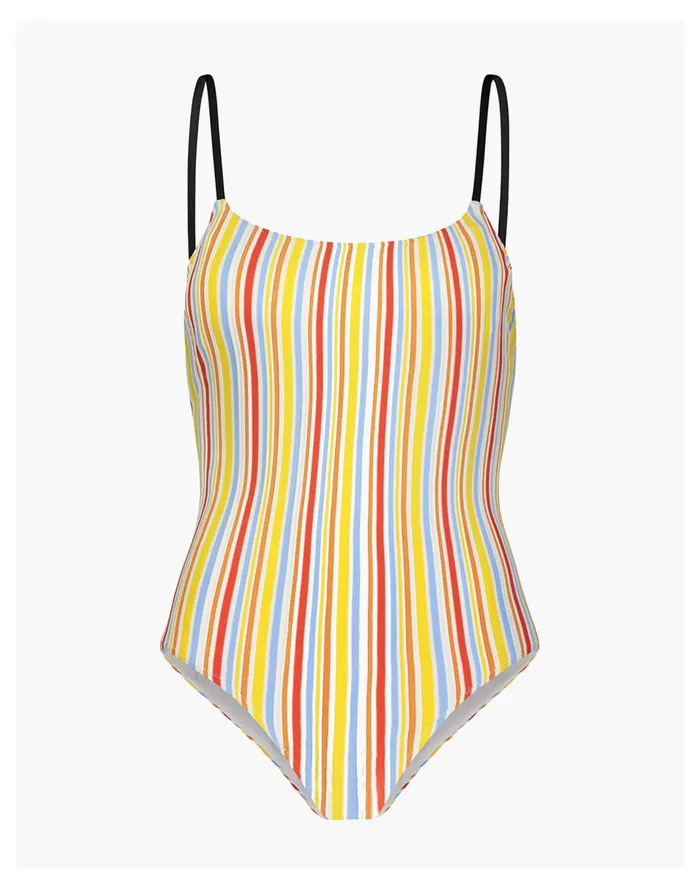Women Lemlem Mokati Classic One Piece Pale Chamois Madewell Swim Women Lemlem Mokati Classic One Piece Pale Chamois Madewell Swim