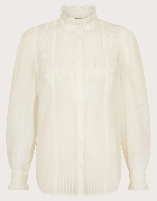 Women Lena Plain Blouse Ivory Monsoon Tops and Blouses