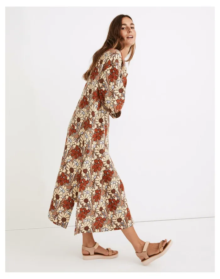 Women Lightestspun Cover Up Maxi Shirtdress In Daydream Floral Faded Earth Madewell Swim Women Lightestspun Cover Up Maxi Shirtdress In Daydream Floral Faded Earth Madewell Swim