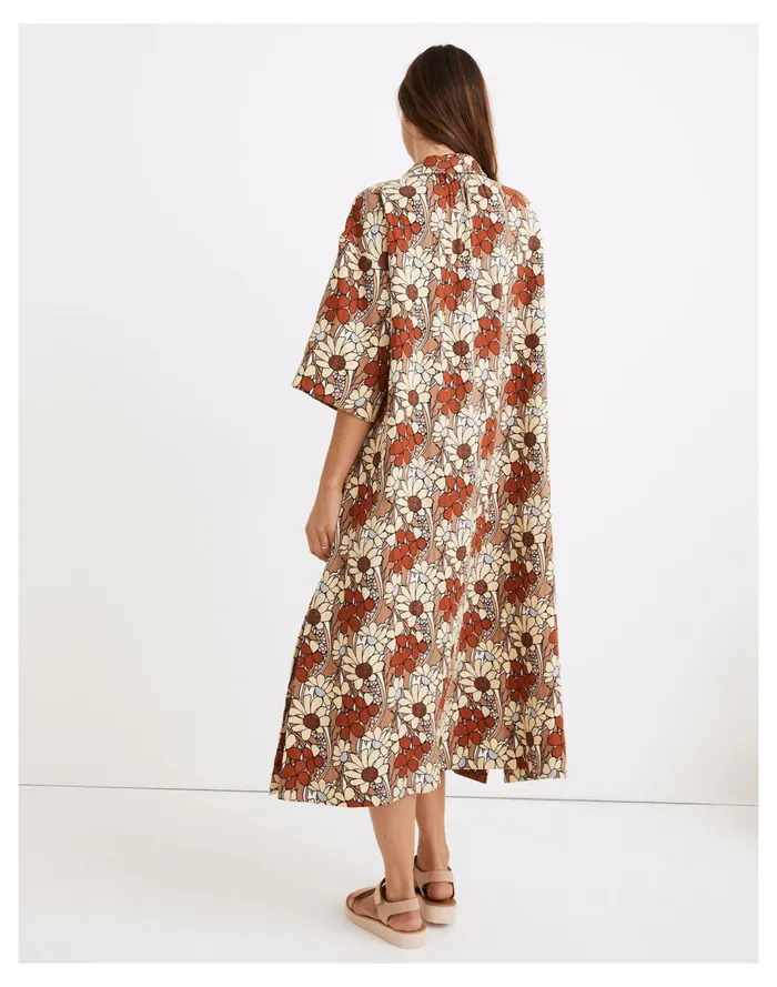 Women Lightestspun Cover Up Maxi Shirtdress In Daydream Floral Faded Earth Madewell Swim Women Lightestspun Cover Up Maxi Shirtdress In Daydream Floral Faded Earth Madewell Swim