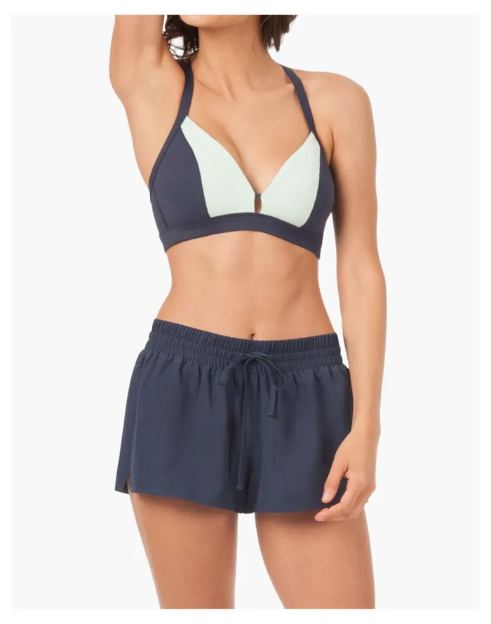 Women LIVELY Active Cross Back Bra Patterned Quilt Madewell Activewear