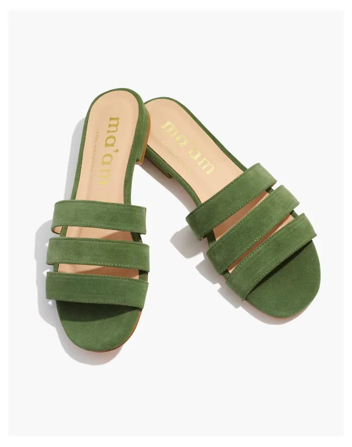 Women Maam Shoes Suede CJ Slide Sandals Agave Madewell Sandals