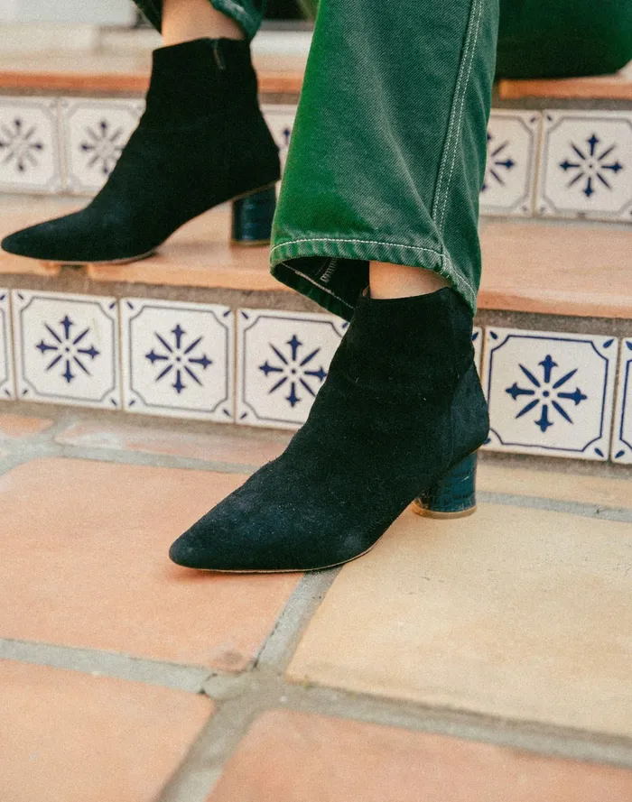 Women Maam Shoes Suede Shirley Ankle Boots Midnight Madewell Heels Women Maam Shoes Suede Shirley Ankle Boots Midnight Madewell Heels