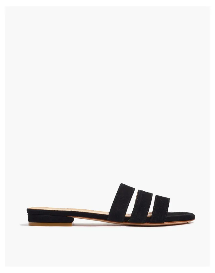 Women Maam Shoes X I Am A Voter Suede CJ Slide Sandals Black Madewell Sandals Women Maam Shoes X I Am A Voter Suede CJ Slide Sandals Black Madewell Sandals