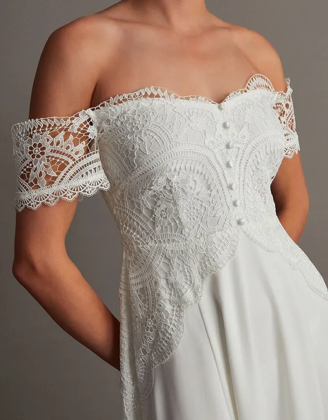 Women Maddie OffShoulder Bridal Dress Ivory Monsoon Dresses