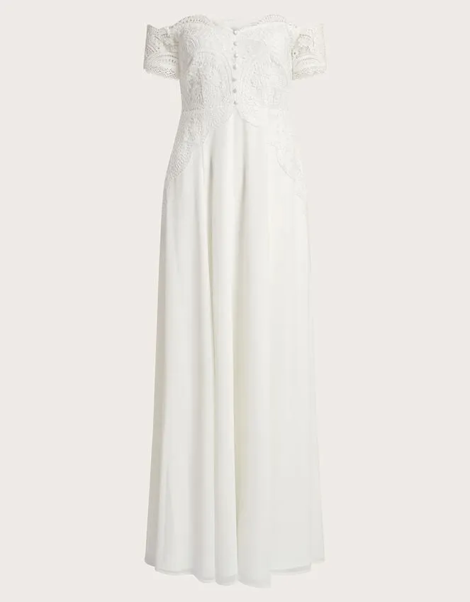 Women Maddie OffShoulder Bridal Dress Ivory Monsoon Dresses