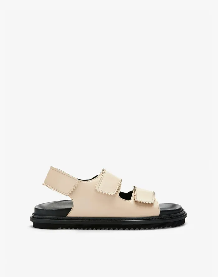 Women Maguire Leather Tavira Sandals Cream Madewell Sandals