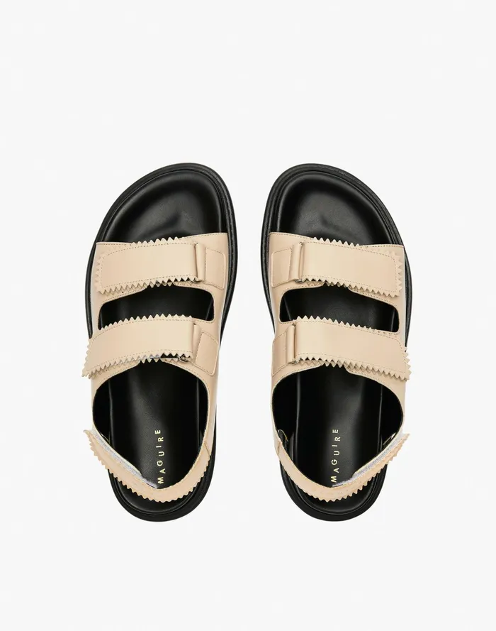 Women Maguire Leather Tavira Sandals Cream Madewell Sandals Women Maguire Leather Tavira Sandals Cream Madewell Sandals