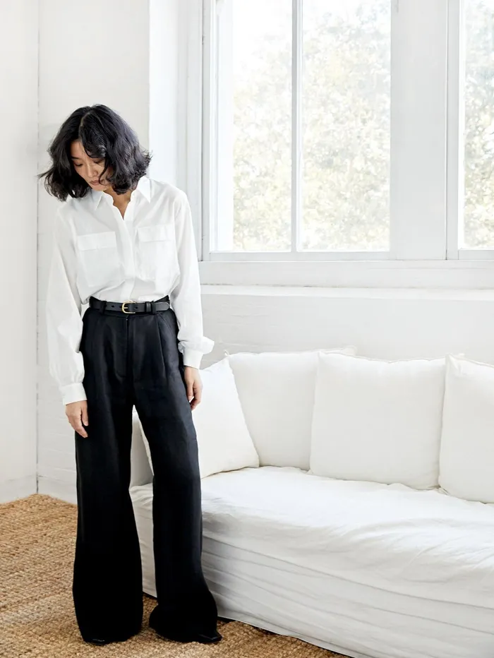 Women Matin 8211 White Classic Double Pocket Shirt The UNDONE Tops