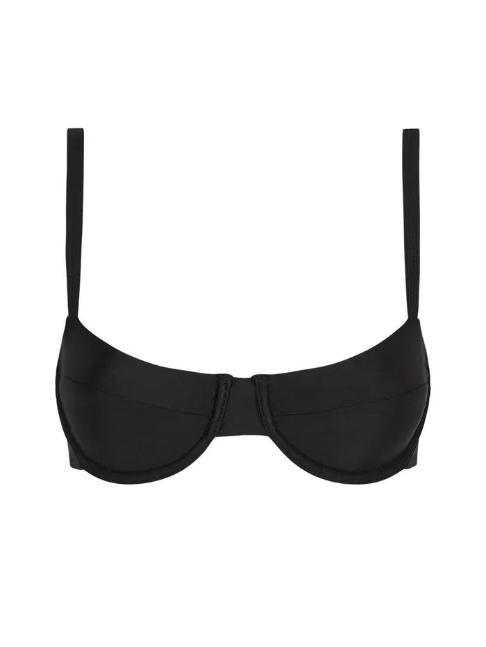 Women Matteau 8211 Balconette Top 8211 AB Cup In Black The UNDONE Swimwear
