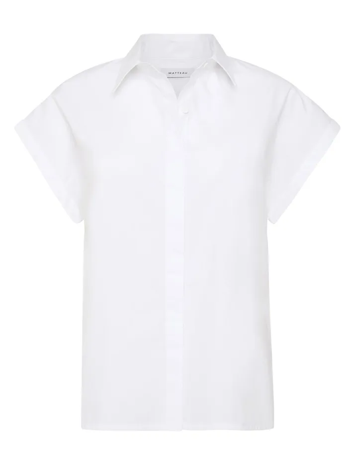 Women Matteau 8211 Relaxed Sleeveless Shirt In White The UNDONE Tops