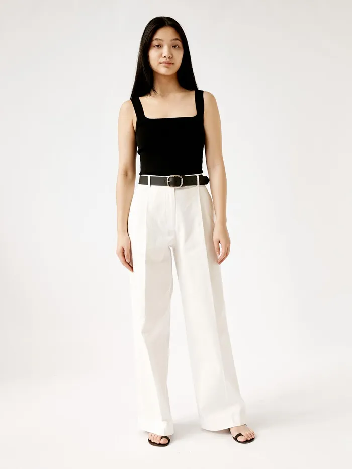 Women Matteau 8211 Summer Chino In White Chalk The UNDONE Pants